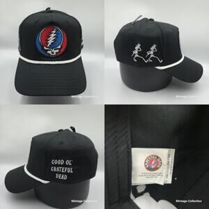 New Good Ol Grateful Dead Black Snapback Rope Hat Mad Engine